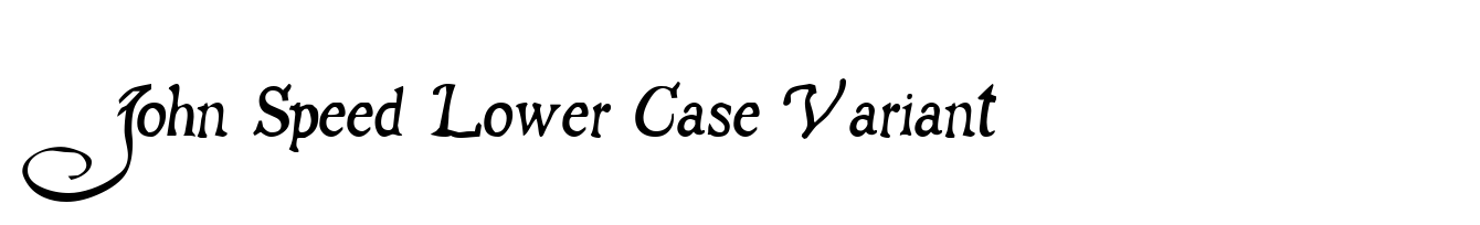 John Speed Lower Case Variant